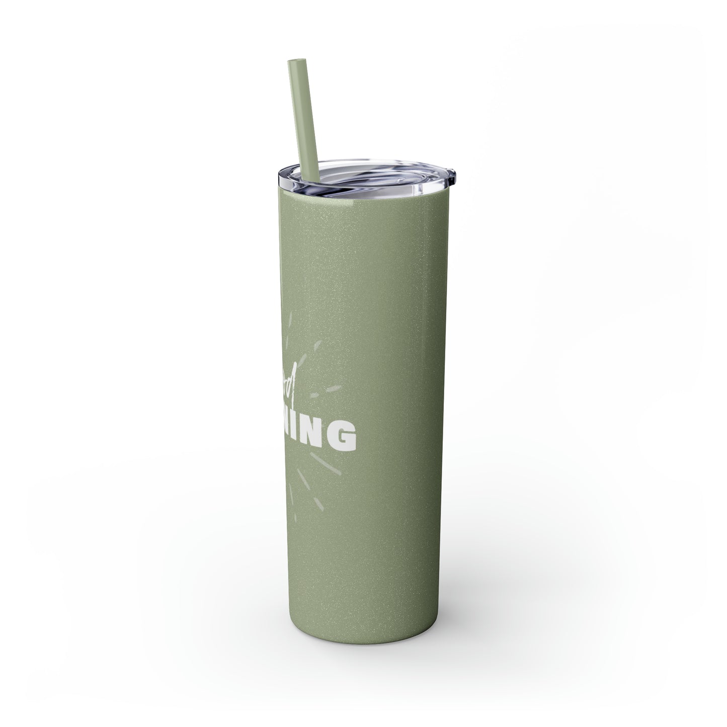 GOOD MORNING - Skinny Tumbler with Straw, 20oz