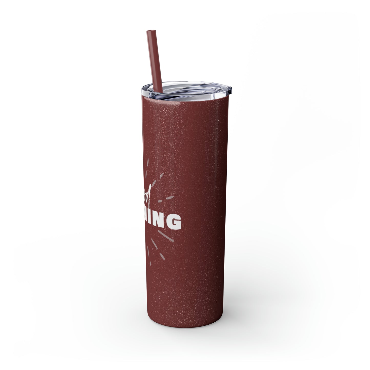 GOOD MORNING - Skinny Tumbler with Straw, 20oz