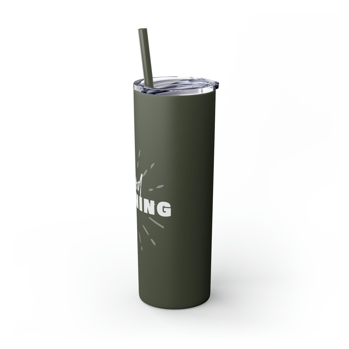 GOOD MORNING - Skinny Tumbler with Straw, 20oz